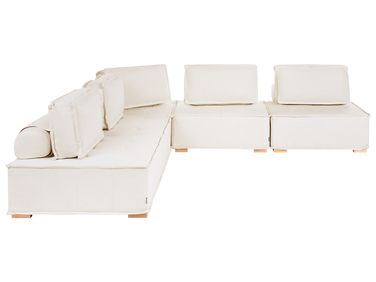 Modul Ecksofa 5-Sitzer TIBRO rechtsseitig Cremeweiß Stoff