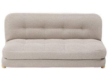 Sofa Bed 2 Seater ESBJERG Faux Linen Beige