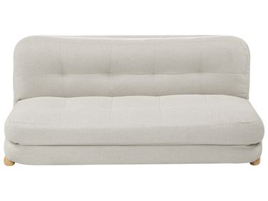 Sofa Bed 2 Seater ESBJERG Faux Linen Off-White