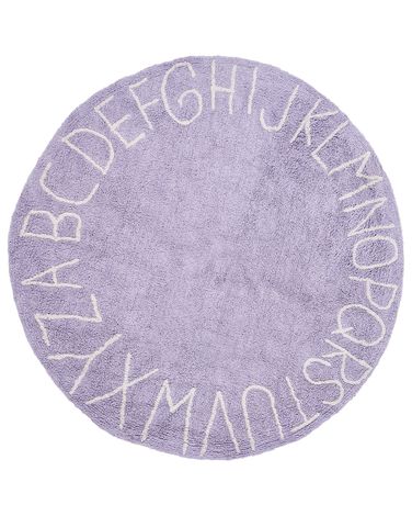 Kinderteppich VURGUN Hellviolett ø 120 cm Baumwolle