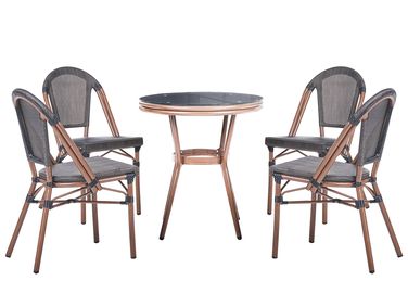 Gartenmöbel Set 4-Sitzer RIFREDDO Grau Polyrattan