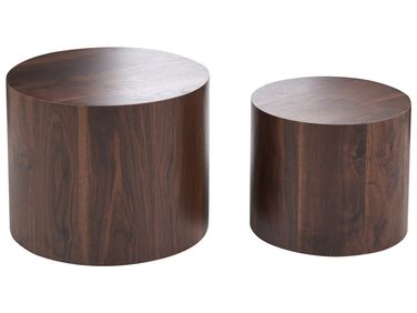 Couchtisch 2er Set MANTI Dunkelbraun