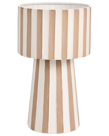 Blumenkübel BANE Metall 30 cm Weiß / Beige
