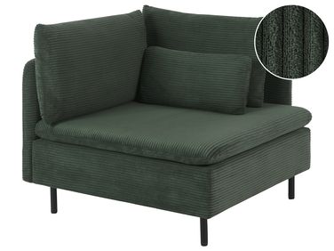 Corner Seat EGERIS Dark Green Corduroy
