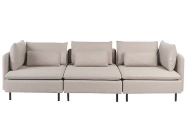Modular Sofa 3 Seater EGERIS Beige Fabric