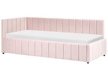 Daybed Velvet LISIEUX 90 x 200 cm (EU Single) Pastel Pink