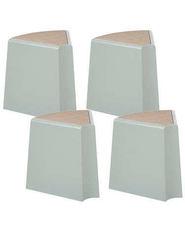 Gartenhocker 4er Set EVROS Mintgrün