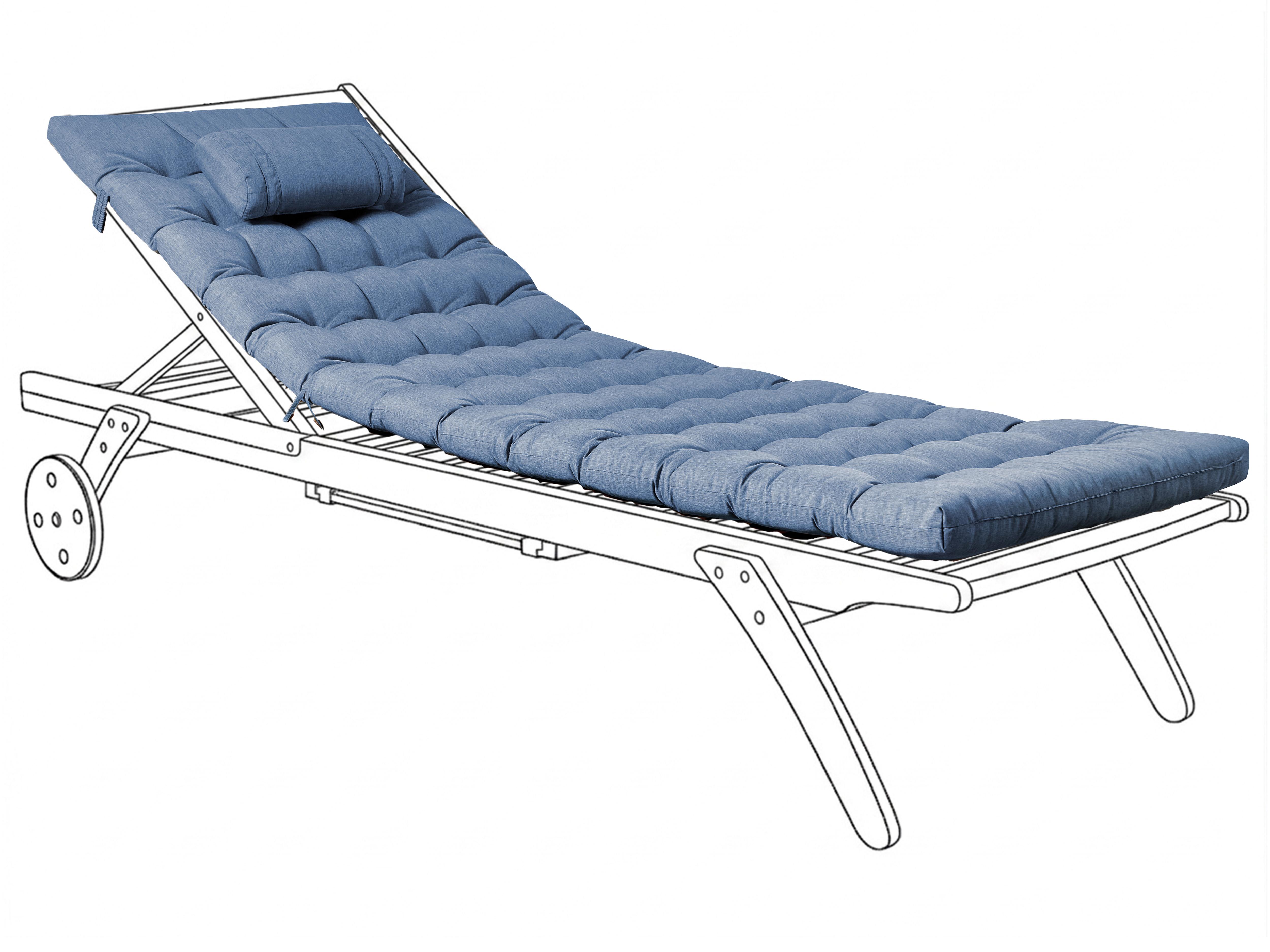 Liegenauflage CESANA PREMIUM 192 x 56 cm Blau