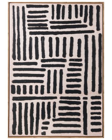 Canvas NAVAN Abstract Motif Black