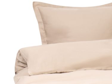 Bettwäsche-Set PARKROSE Baumwollsatin 220 x 240 cm Beige