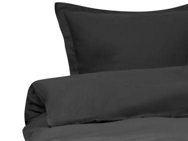 Bettwäsche-Set PARKROSE Baumwollsatin 220 x 240 cm Schwarz