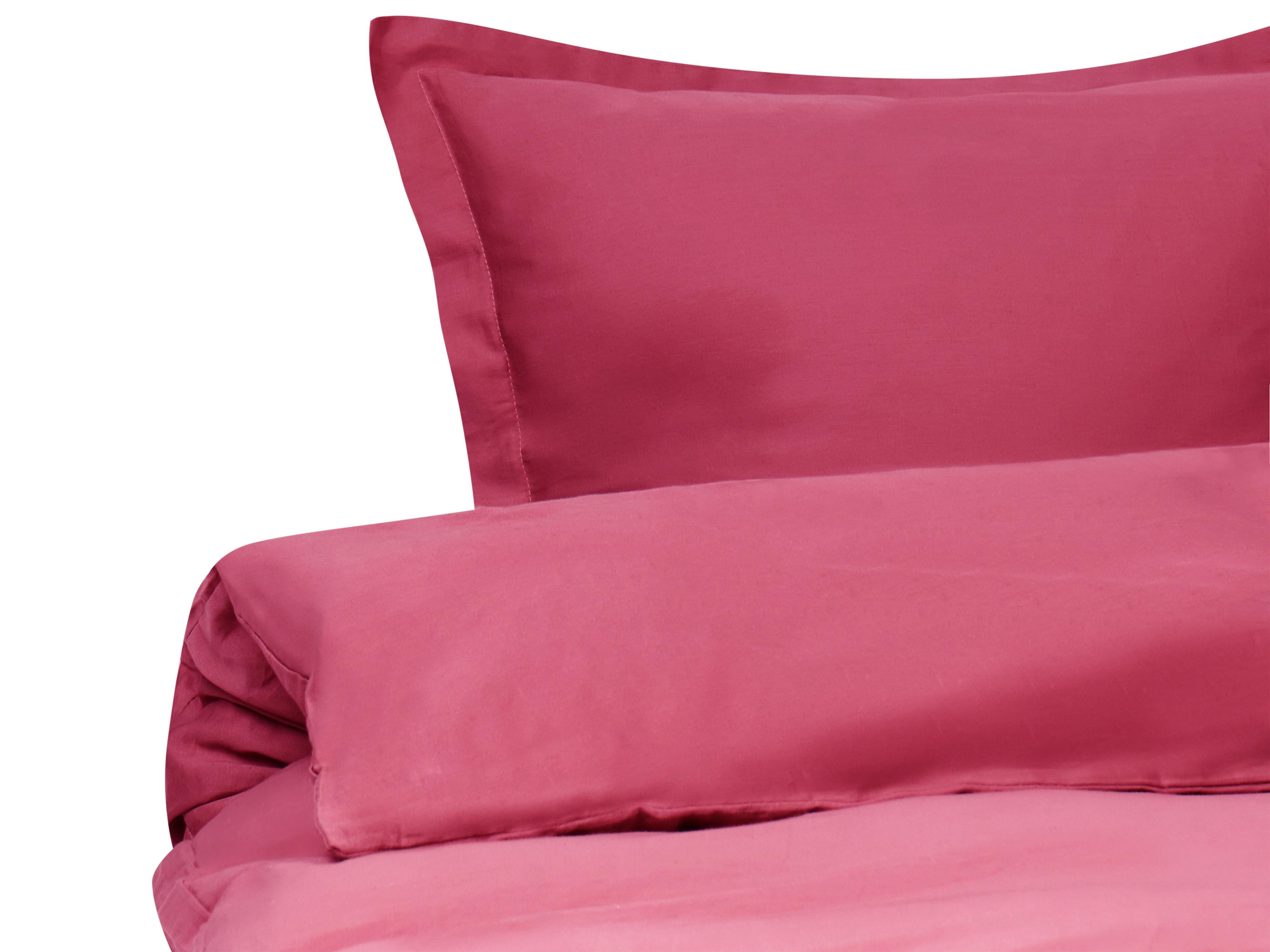Bettwäsche-Set PARKROSE Baumwollsatin 150 x 200 cm Burgunderrot