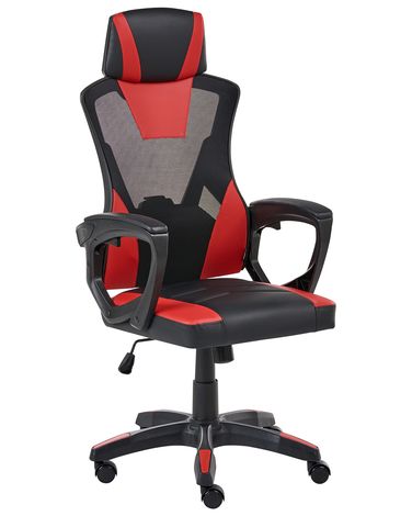 Bürostuhl IGNIS Kunstleder Rot