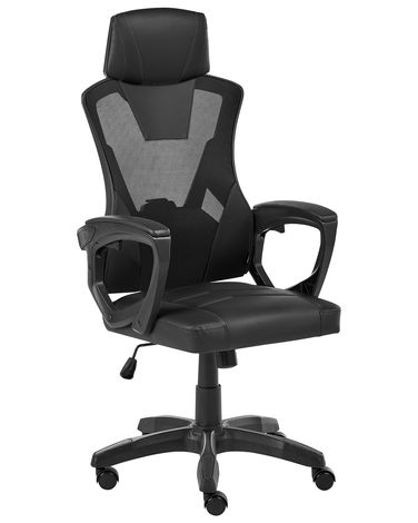Bürostuhl IGNIS Kunstleder Schwarz