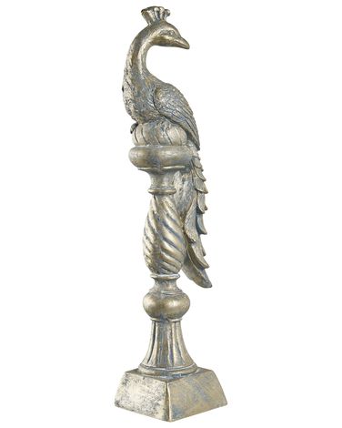 Garden Figurine HAARBY Peacock Gold