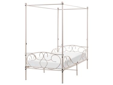 Himmelbett Metall SORMERY 90 x 200 cm Hellbeige
