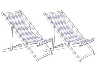Ersatzstoff für Sonnenliege 2er Set ANZIO/AVELLINO 113 x 44 cm Grau