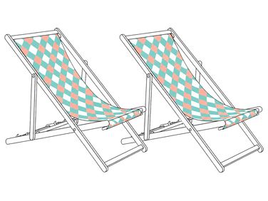Ersatzstoff für Sonnenliege 2er Set ANZIO/AVELLINO 113 x 44 cm Grün