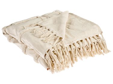 Blanket CHACK Cotton 200 x 220 cm Beige