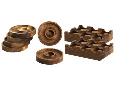 Eier-Servierset 8-teilig FOURNIL Akazienholz Braun