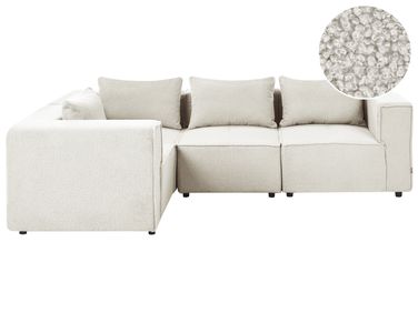 Modular Corner Sofa 4 Seater AXEBO Right Hand Off-White Boucle
