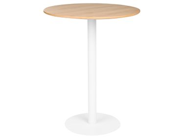 Bar Table MORELLA Light Brown/ White 80 cm 80 cm