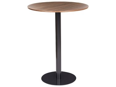 Bar Table MORELLA Black/ Dark Brown 80 cm 80 cm