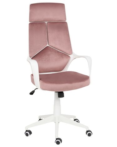 Bürostuhl DELIGHT Samtstoff Pastellrosa
