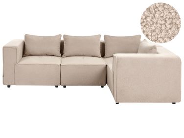 Modul Ecksofa 4-Sitzer AXEBO linksseitig Beige Bouclé