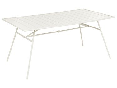 Garden Dining Table TERENZO 160 cm 90 cm Metal Light Beige