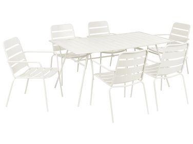 Gartenmöbel Set 6-Sitzer TERENZO Hellbeige Metall