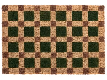Fußmatte VILLASIS Beige / Grün 60 x 90 cm Kokosfasern