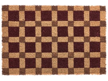 Fußmatte VILLASIS Beige / Braun 60 x 90 cm Kokosfasern