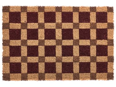 Fußmatte VILLASIS Beige / Braun 40 x 60 cm Kokosfasern