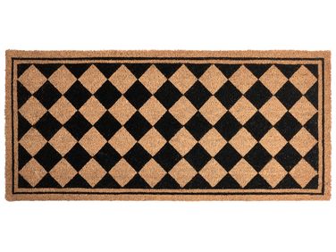 Doormat CARDONA Beige/ Black 55 x 120 cm Coir