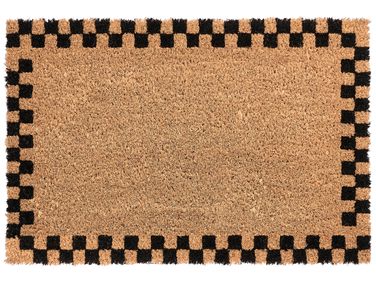 Fußmatte SAGADA Beige / Schwarz 60 x 90 cm Kokosfasern