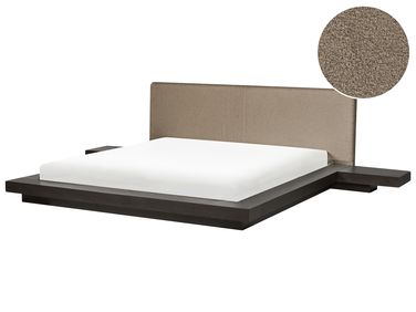 Bed Boucle ZEN 180 x 200 cm (EU Super King) Dark Ash Wood