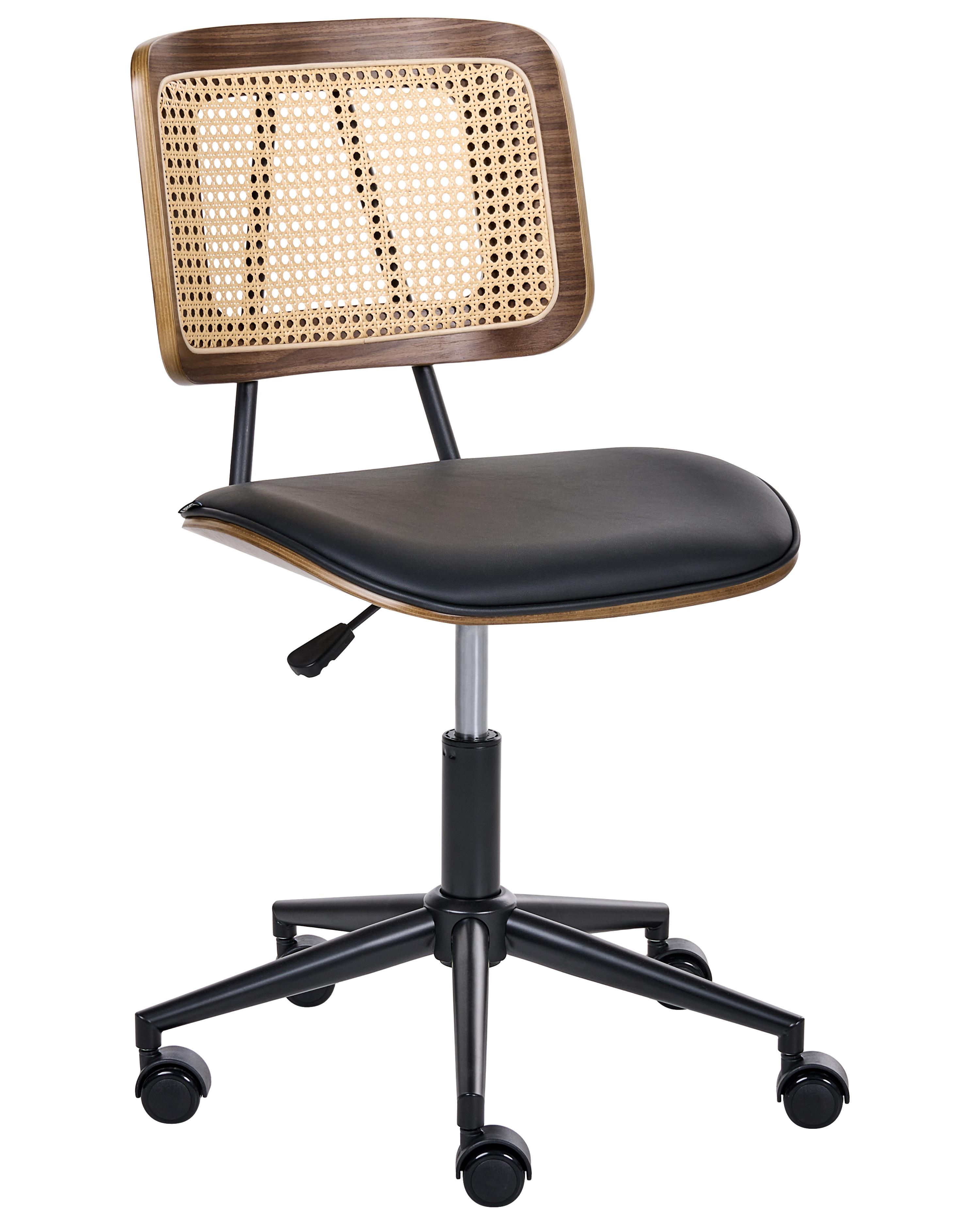 Desk Chair ARDO Faux Leather Black