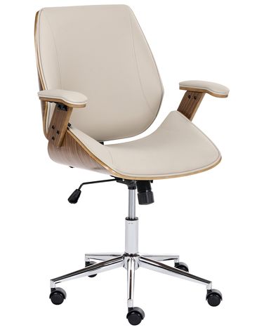 Bürostuhl BENDRA Kunstleder Taupe