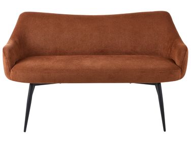 Dining Bench 2 Seater ARENDAL Fabric Golden Brown