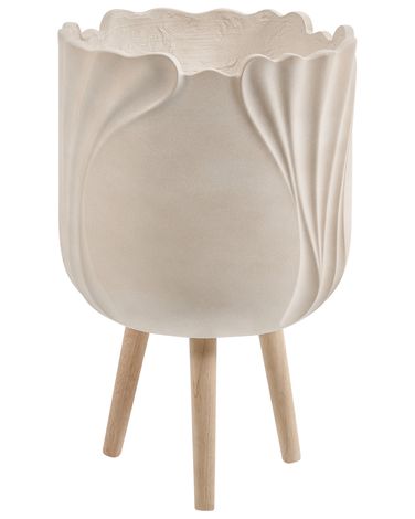 Blumentopf mit Beinen ARPONE 36 cm Hellbeige