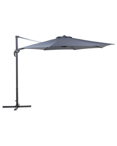 Ampelschirm 300 cm SAVONA Dunkelgrau Grau