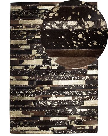 Rug ARTVIN Brown 160 x 230 cm Leather