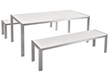 Gartenmöbel Set 6-Sitzer NARDO Weiß
