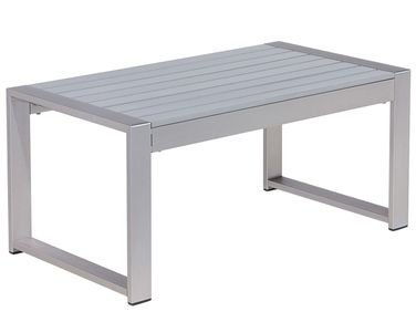 Garden Coffee Table SALERNO 90 cm 50 cm Metal Light Grey
