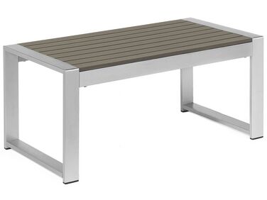 Outdoor Couchtisch SALERNO 90 cm 50 cm Metall Dunkelgrau