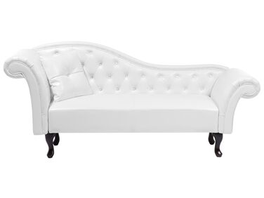 Linksseitige Chaiselongue LATTES Kunstleder Weiß