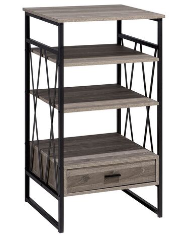 3 Tier Shelving Unit KEENE 101 cm Taupe