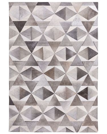 Rug ALAKA Grey 140 x 200 cm Leather