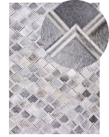 Rug AGACLI Grey 160 x 230 cm Leather